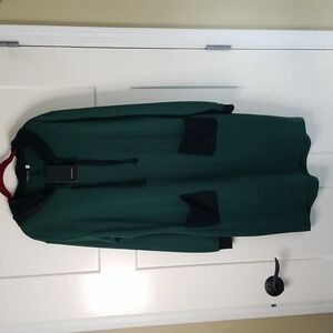 Green and Black Long Sleeve Hoodie Dress W/pockets Size Large NWT